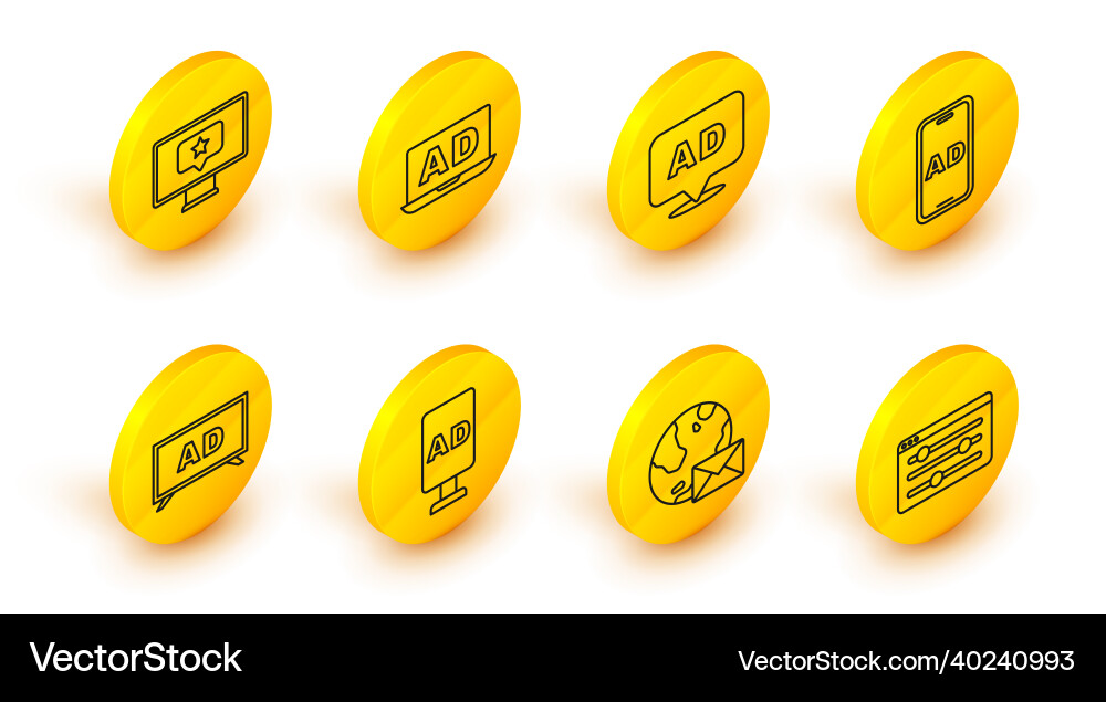 Set line browser setting earth globe with mail Set line browser setting earth globe with mail vector image