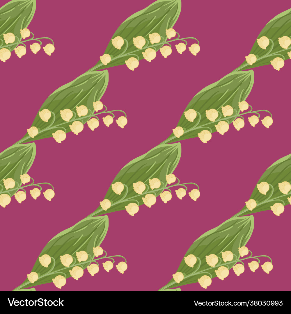 Spring flowers seamless pattern with lily Spring flowers seamless pattern with lily vector image