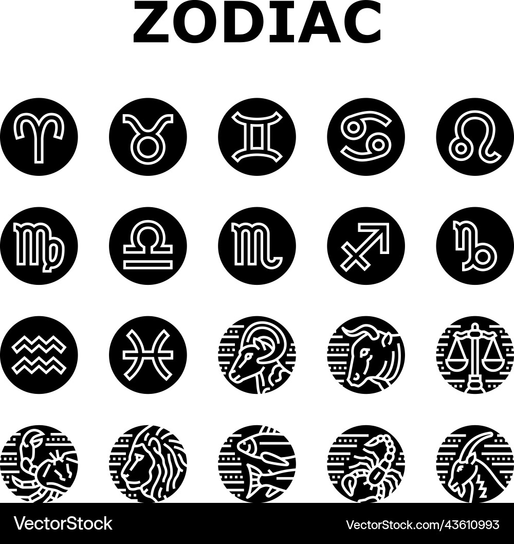 Sternzeichen Tiersymbole Set Sternzeichen Tiersymbole Set vektorbild