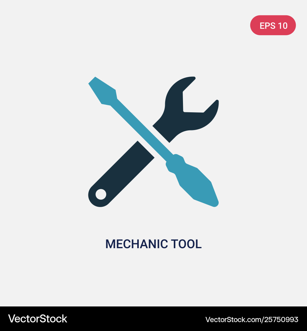 Two color mechanic tool icon from user interface Two color mechanic tool icon from user interface vector image