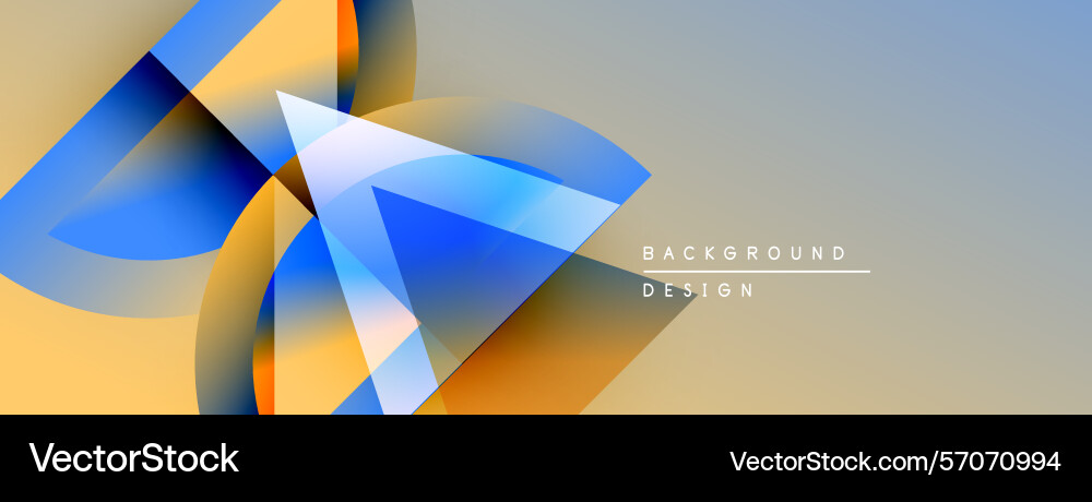 Abstract geometric shapes overlap creating vector image