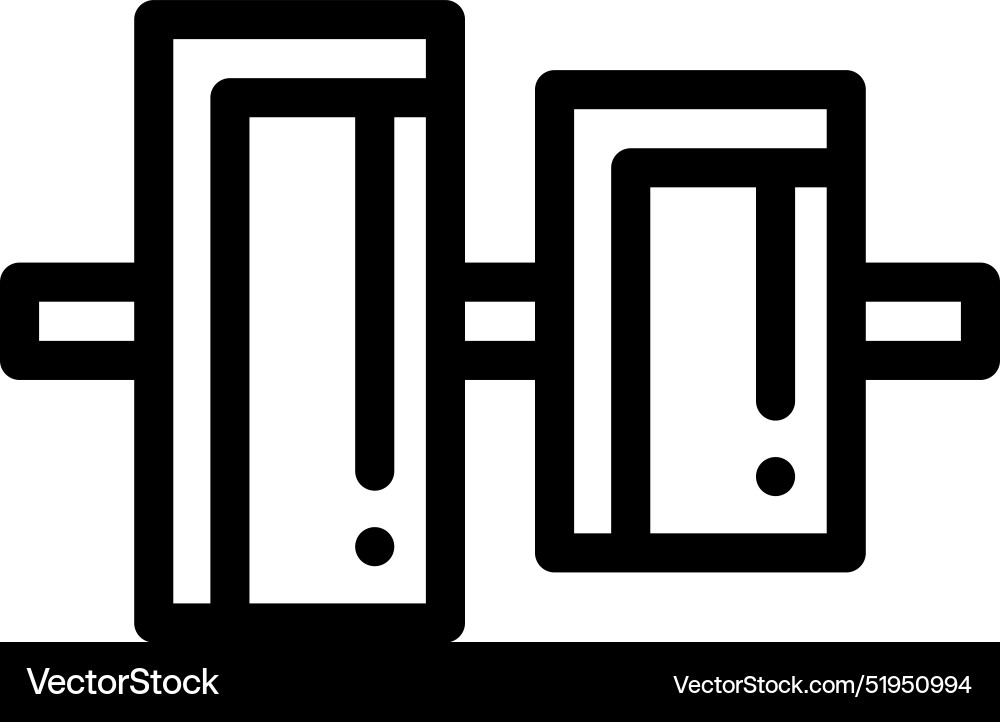 Center align icon thin linear style design vector image