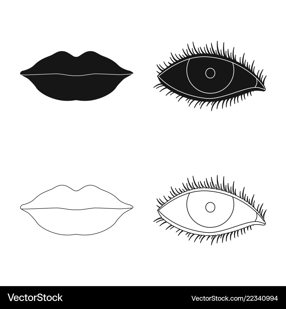 Design of human and part icon set vector image