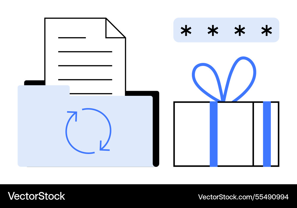 Document management file transfer security Vector Image
