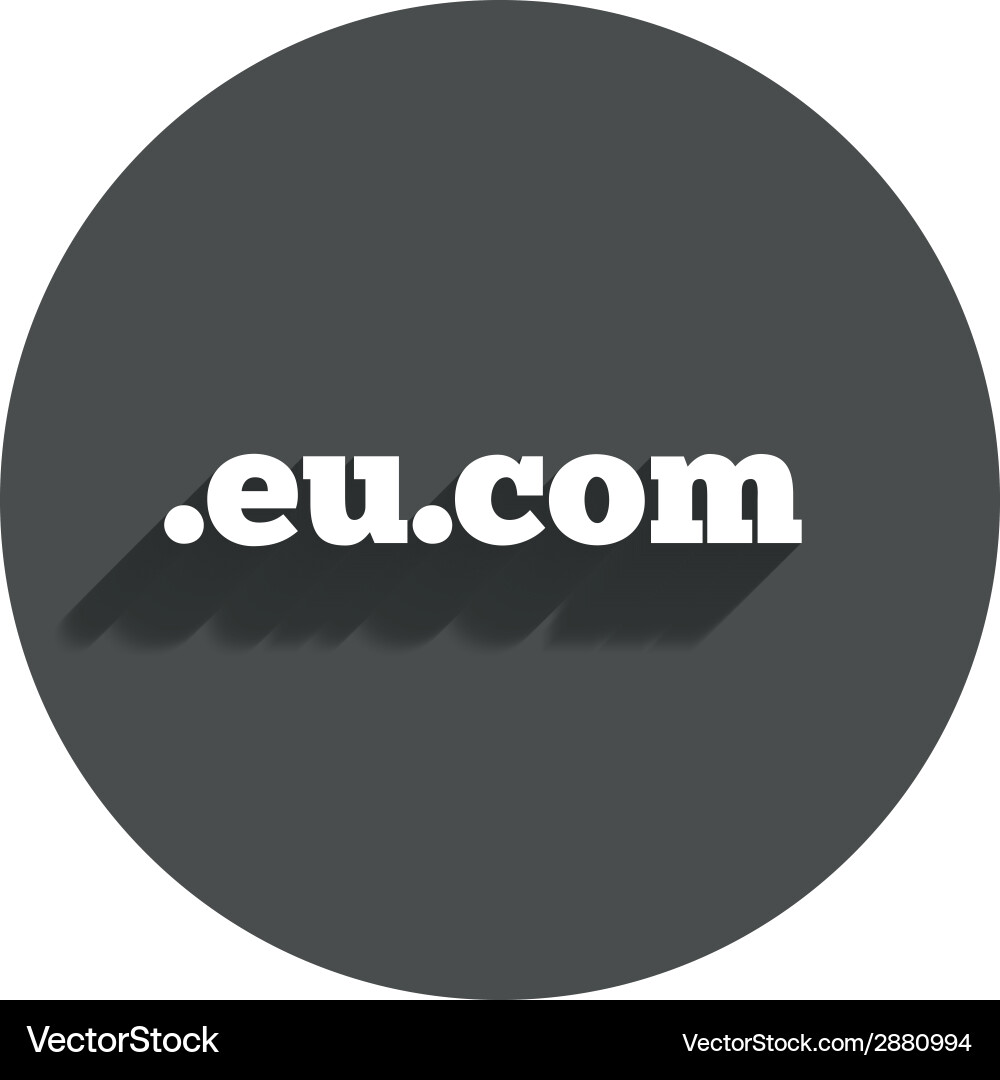 Domain eucom sign icon internet subdomain vector image