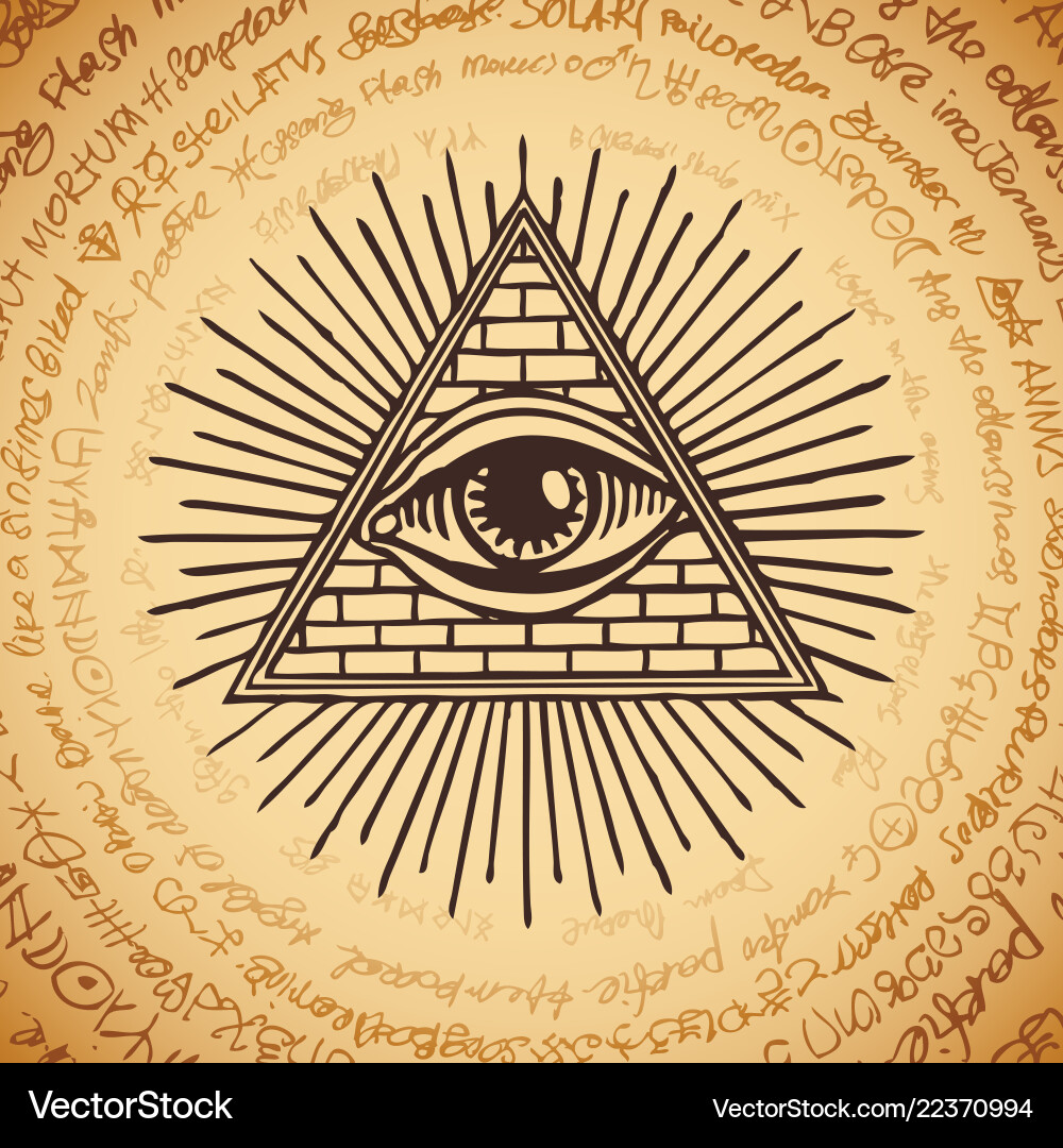 Eye of Providence Pyramid – Royalty-Free Vector | VectorStock