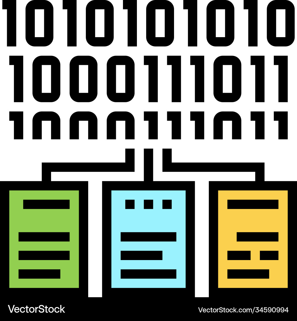 Files encryption color icon vector image