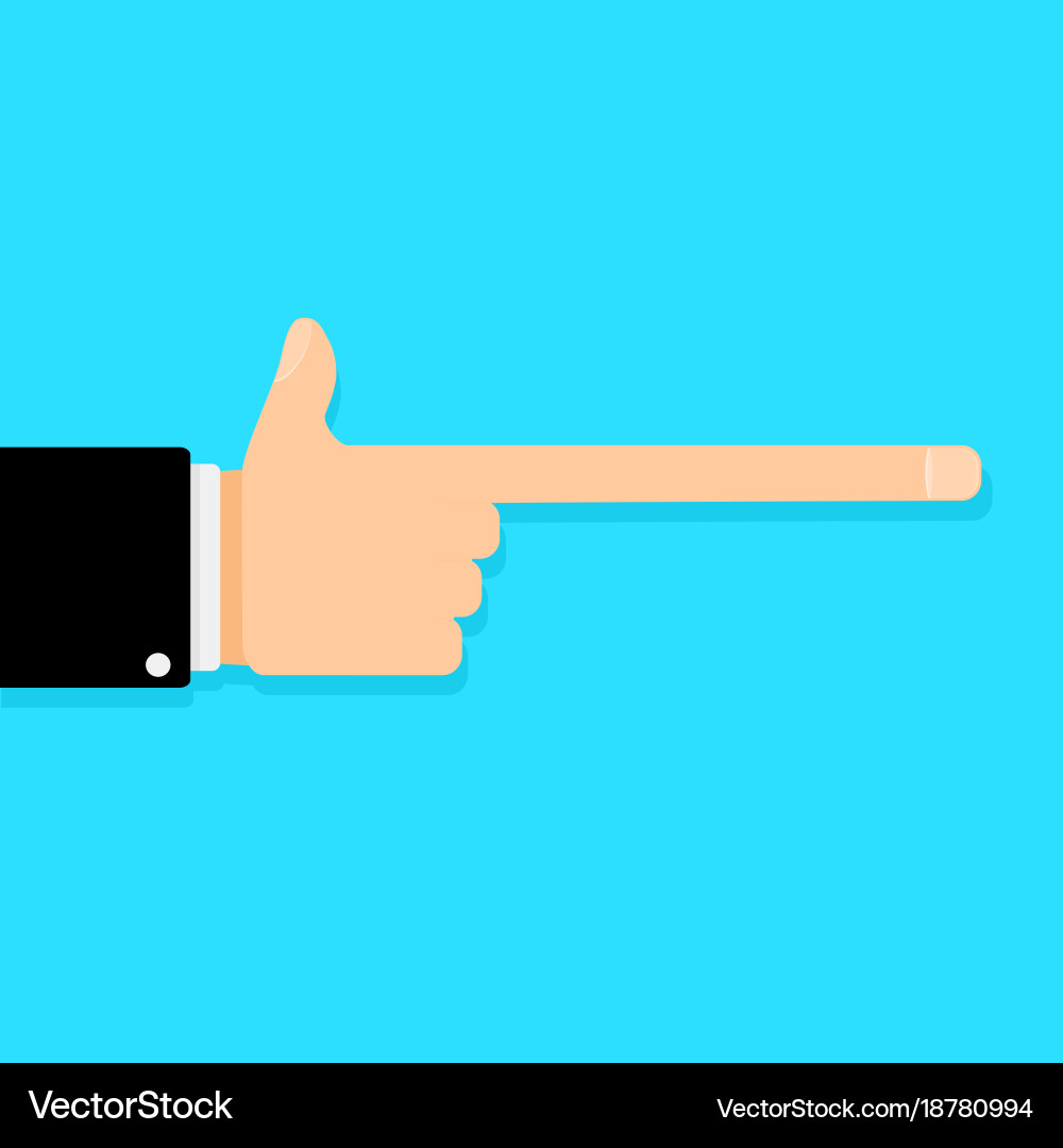 Finger pointer banner with place for text vector image