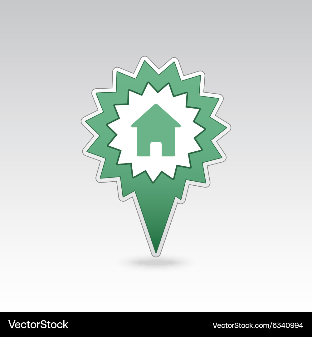 Home pin map icon pointer markers vector image