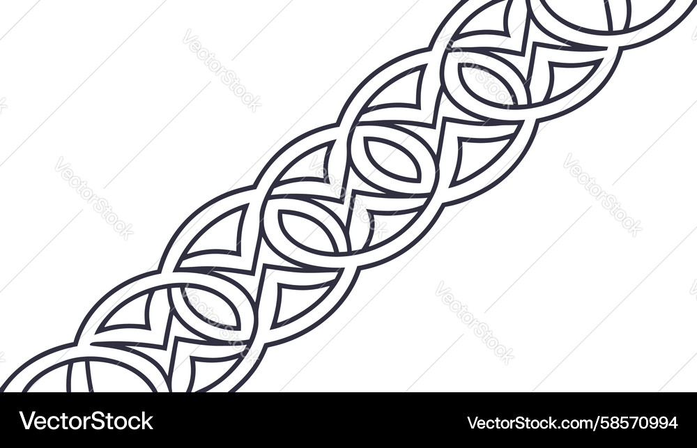 Intricate Knot Border Pattern Vector Image