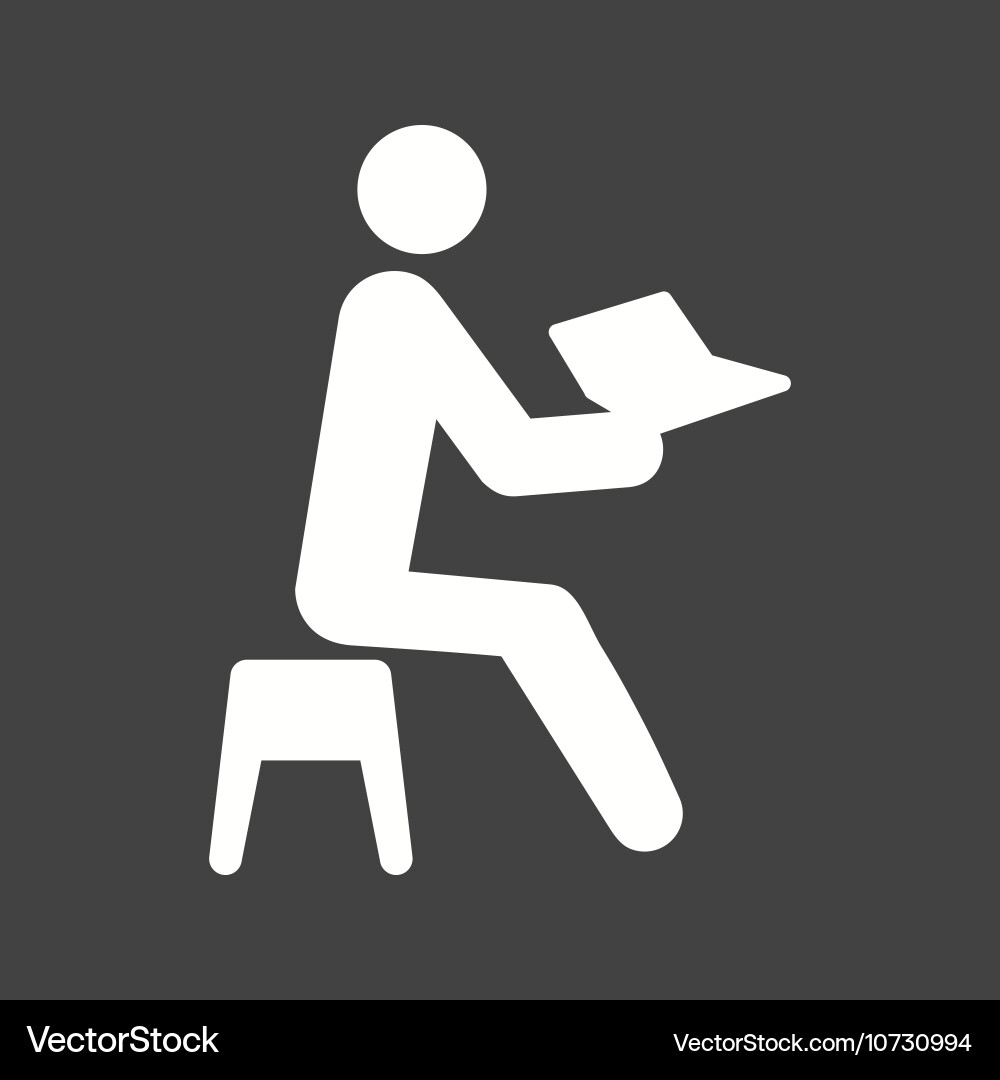 Man reading storybook Vector Image
