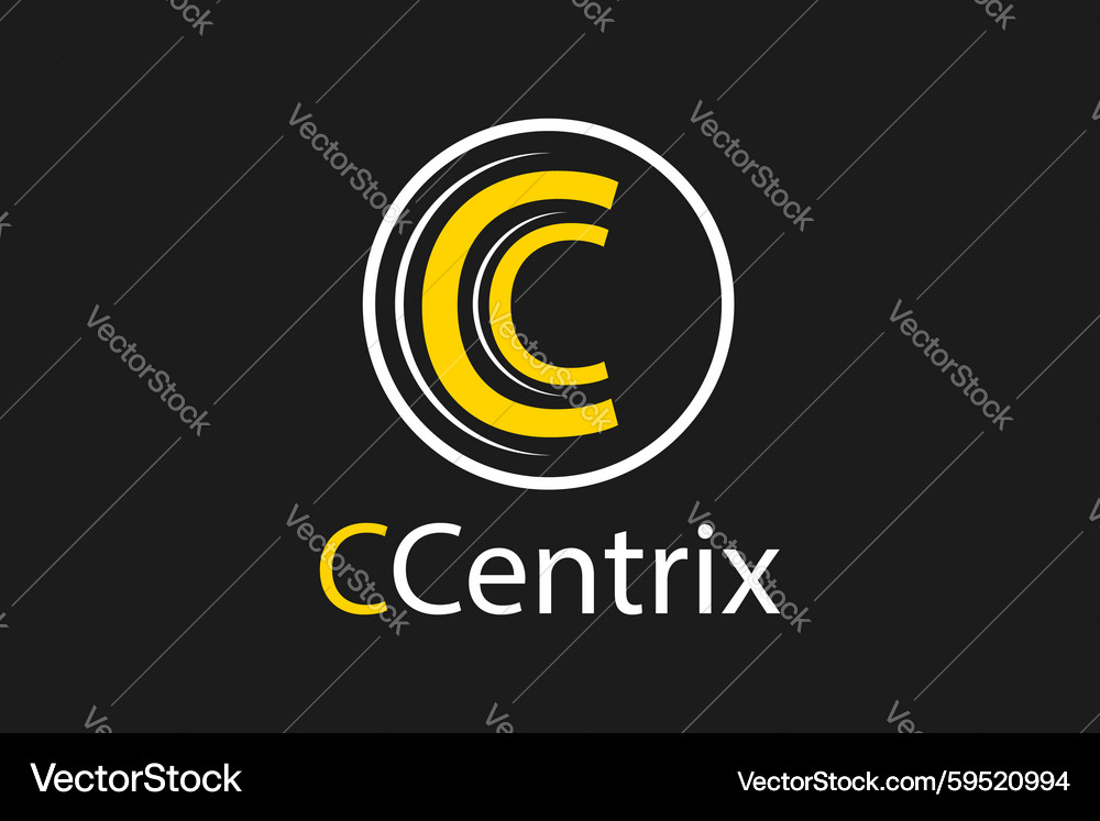 Minimal and elegant cc monogram logo Royalty Free Vector