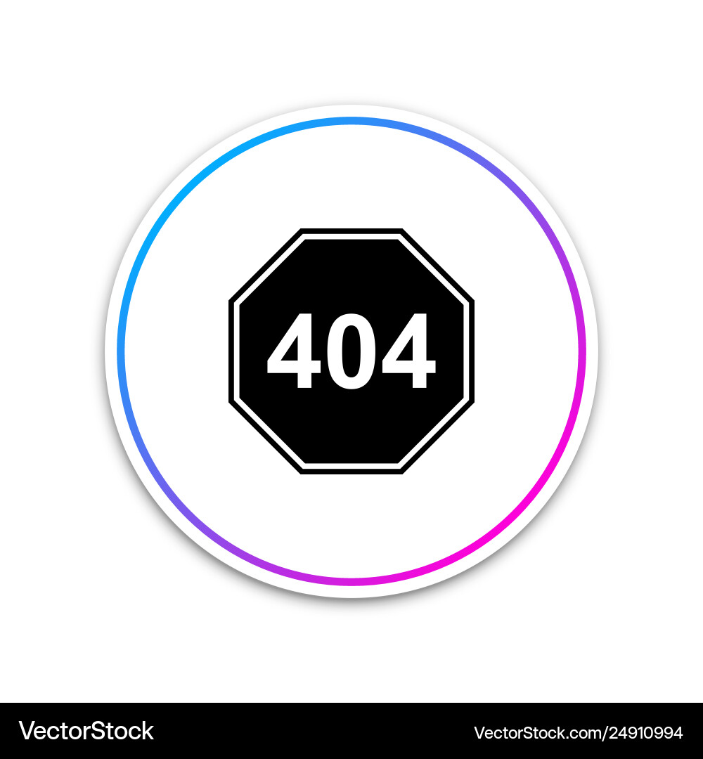 Page with a 404 error icon isolated on white Vector Image