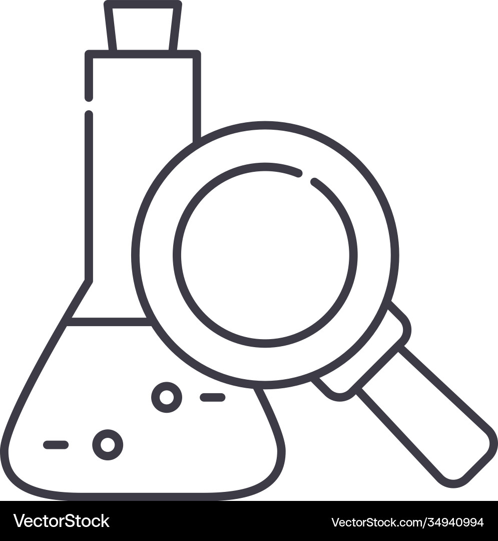 Research lab icon linear isolated Research lab icon linear isolated vector image