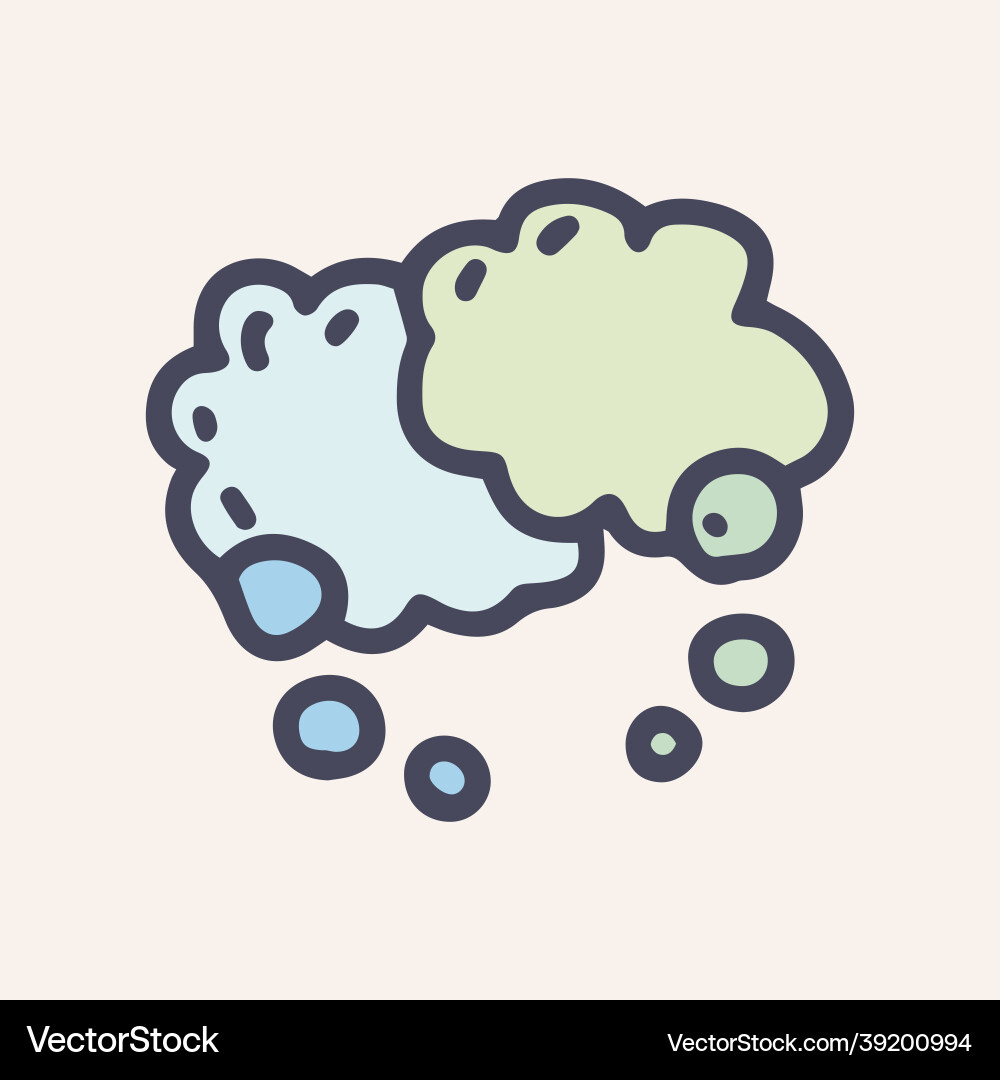 Speech bubble color doodle simple icon Speech bubble color doodle simple icon vector image