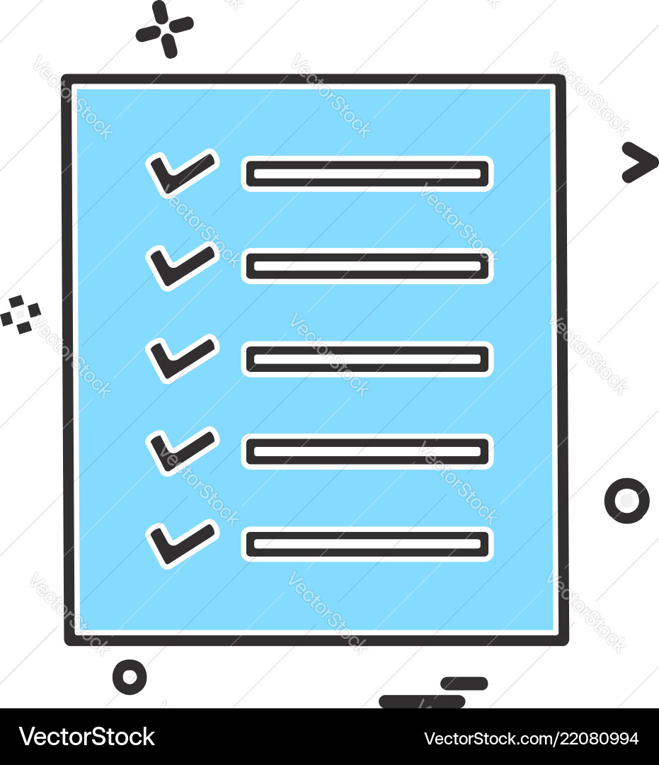 Todo list icon design Todo list icon design vector image