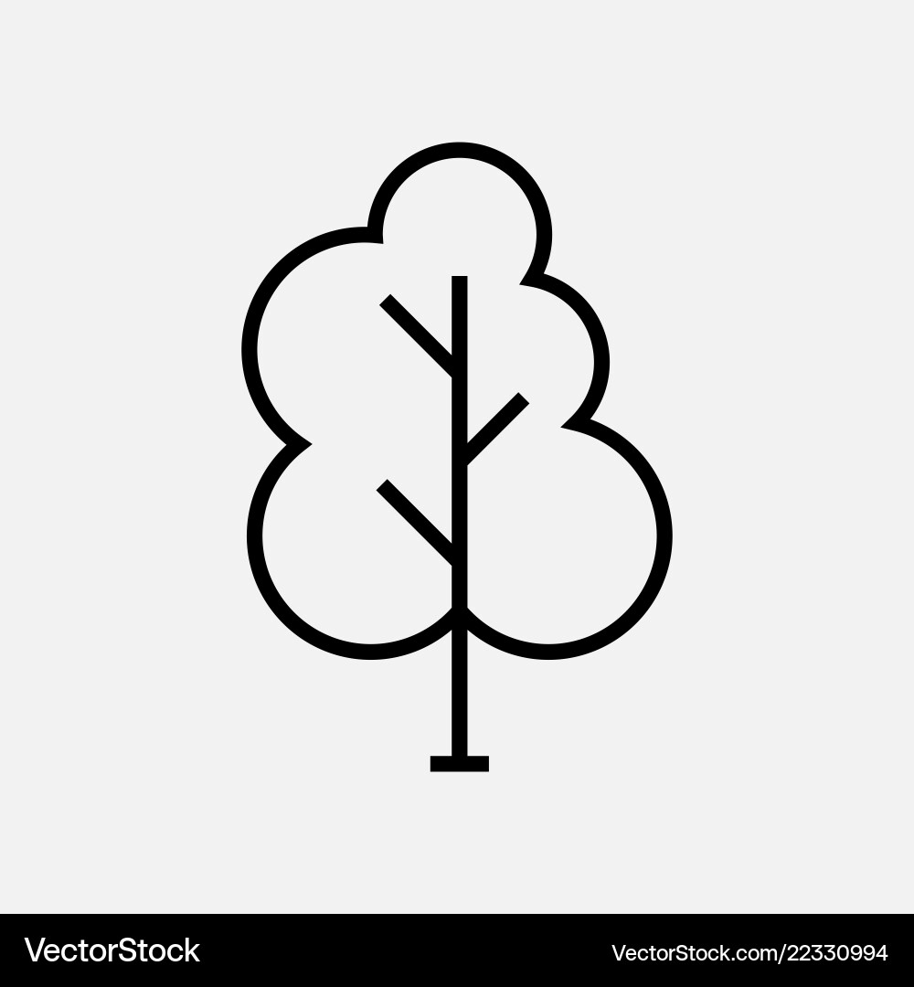 Tree line icon Tree line icon vector image