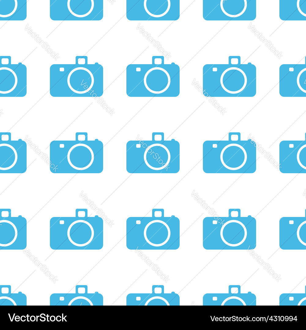 Unique camera seamless pattern vector image