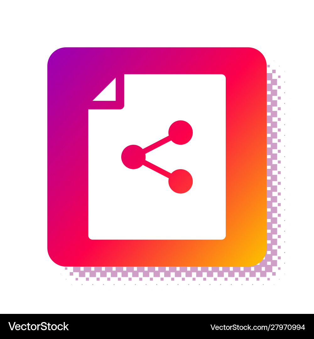 White share file icon isolated on background Vector Image