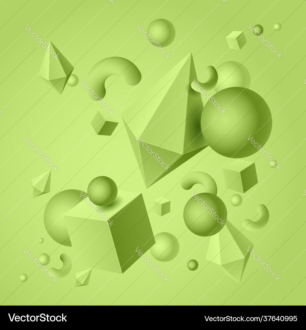 Abstract background with geometric 3d shapes Abstract background with geometric 3d shapes vector image