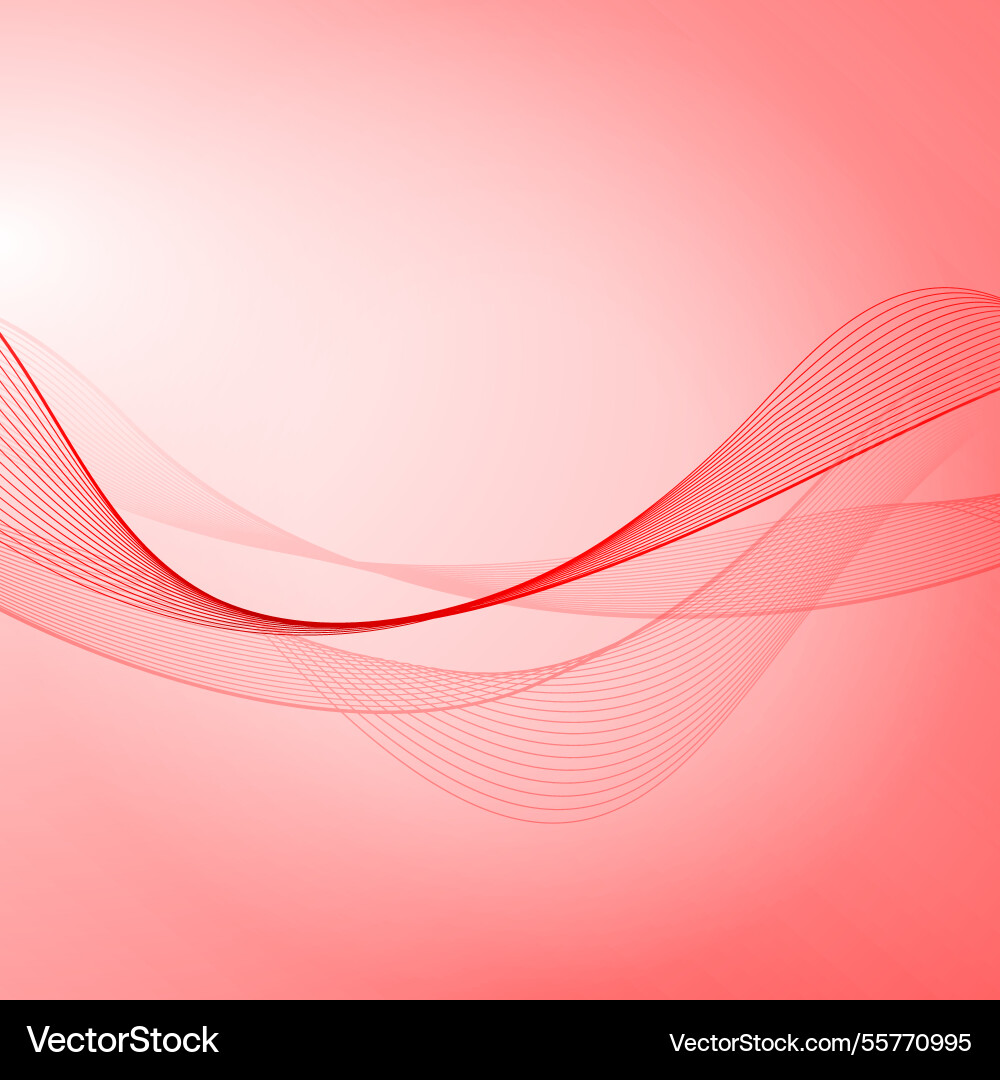 Abstract background with red waves Vector Image