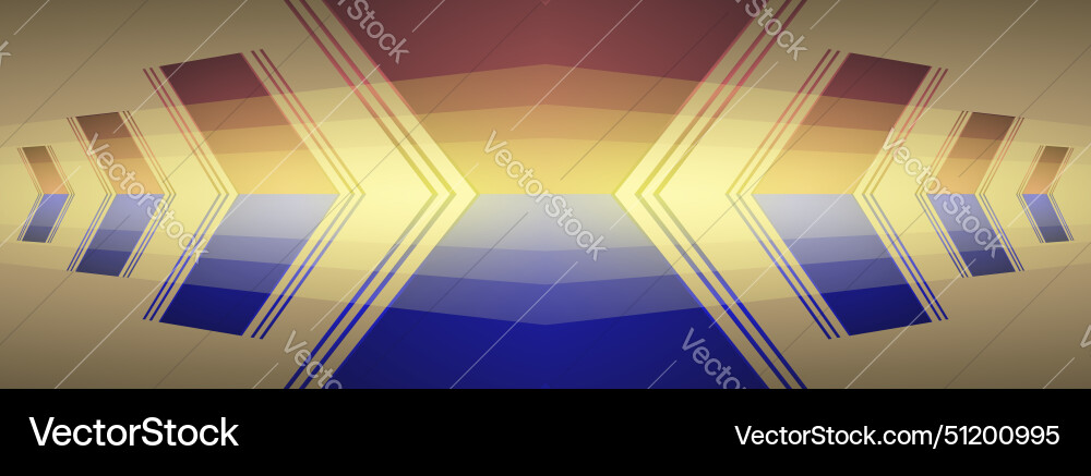 Abstract retro background with colored arrows Vector Image
