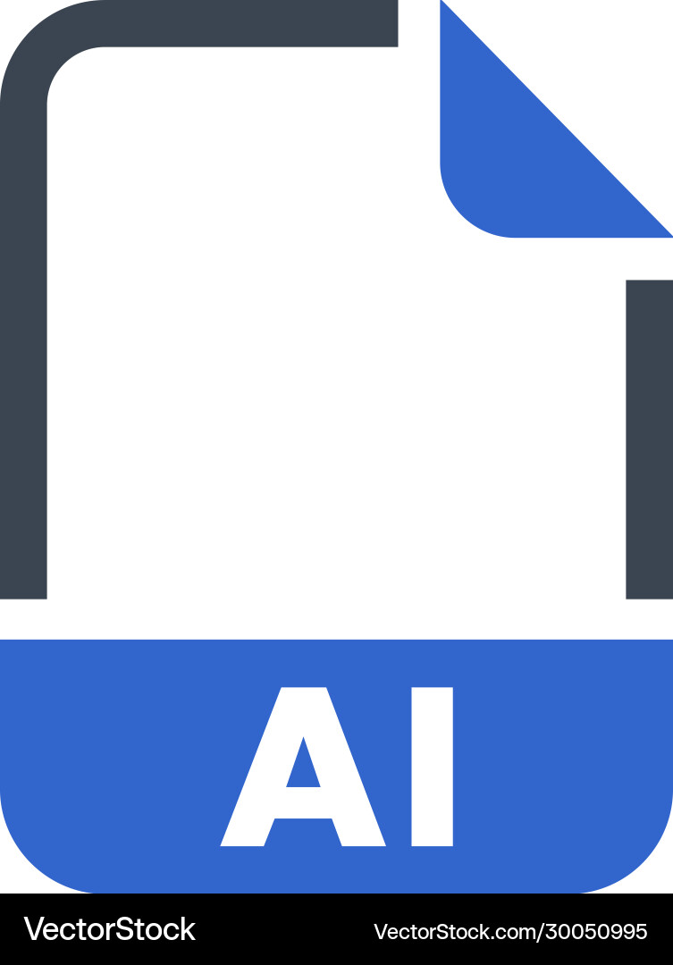 Ai file format icon vector image