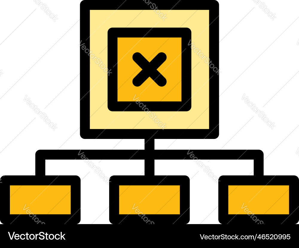 Api scheme icon flat Api scheme icon flat vector image