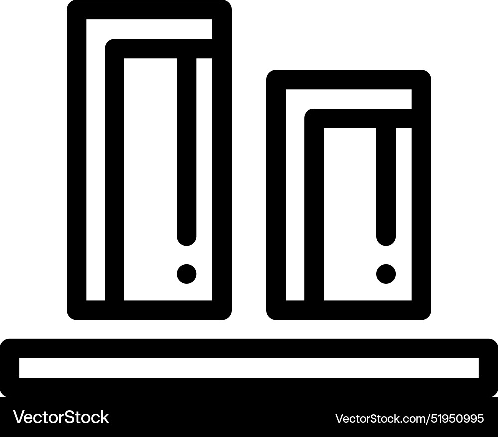 Center align icon thin linear style design vector image