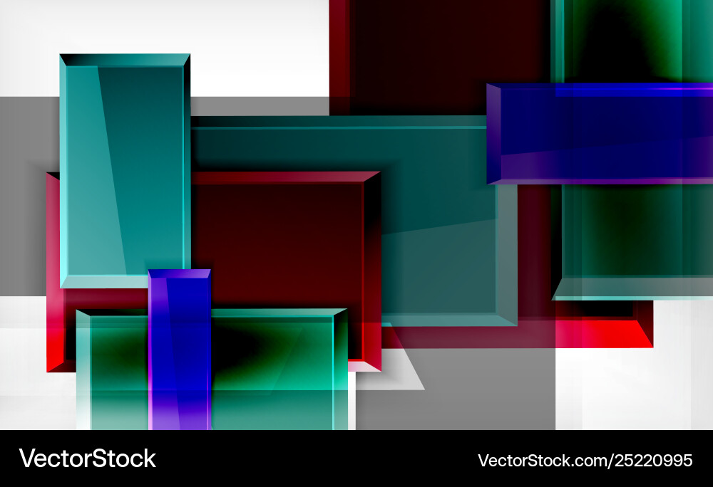 Colorful square and rectangle blocks background Vector Image
