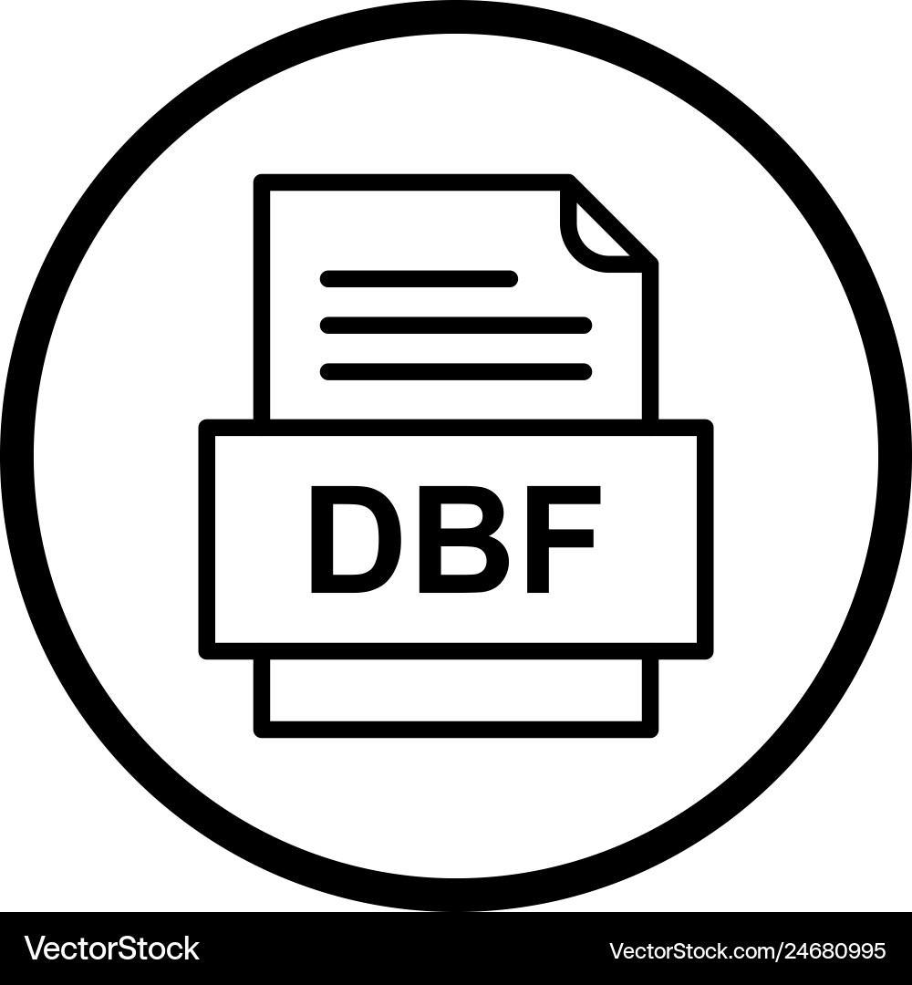Dbf file document icon Vector Image