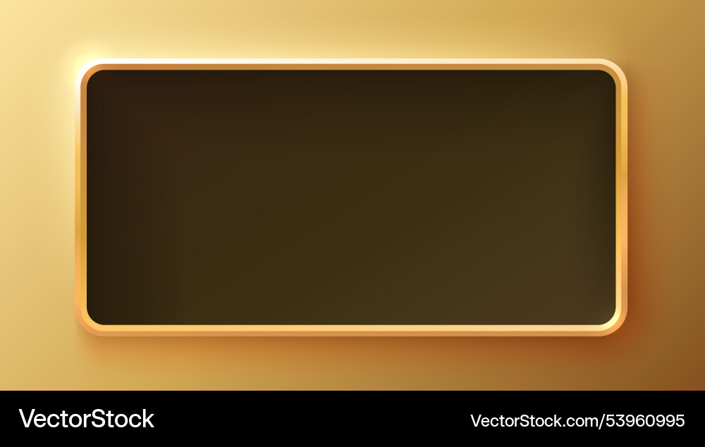 Golden frame label event bar button gold Golden frame label event bar button gold vector image