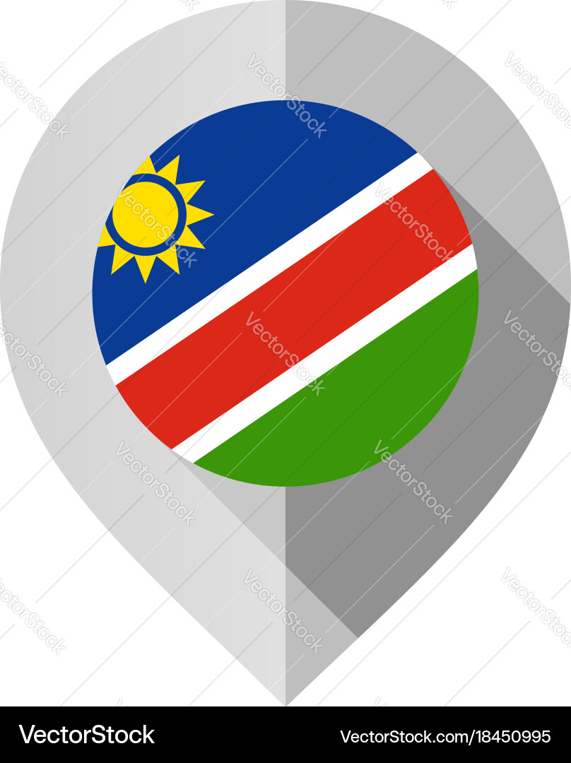 Marker with flag for map Vector Image