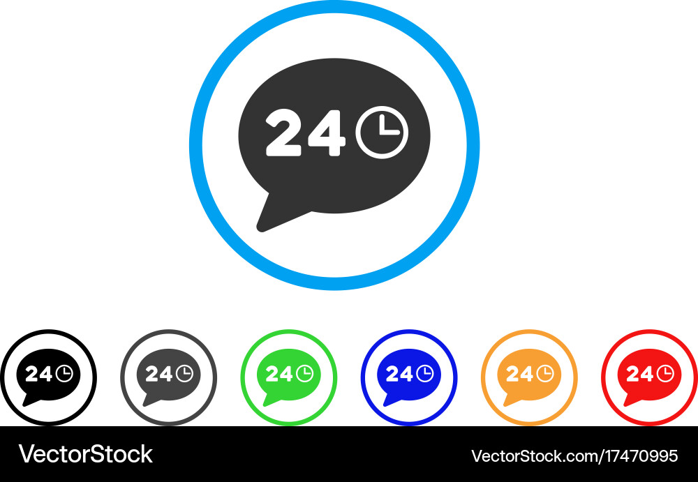 Message hours rounded icon vector image