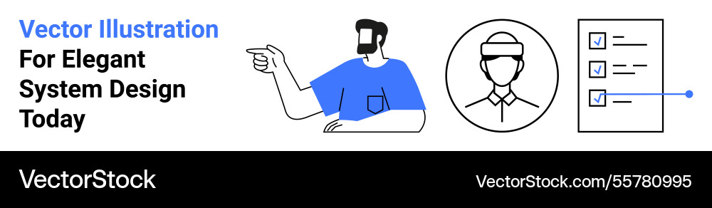 Minimalistic design concept with user figure Minimalistic design concept with user figure vector image