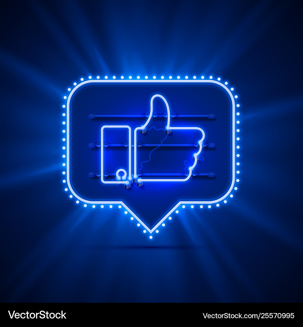 Neon sign color like template design element Neon sign color like template design element vector image