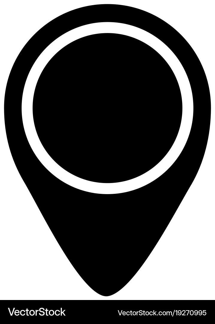 Pin pointer location with arrow Vector Image