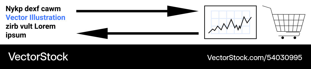Process flow diagram showing data and shopping Process flow diagram showing data and shopping vector image