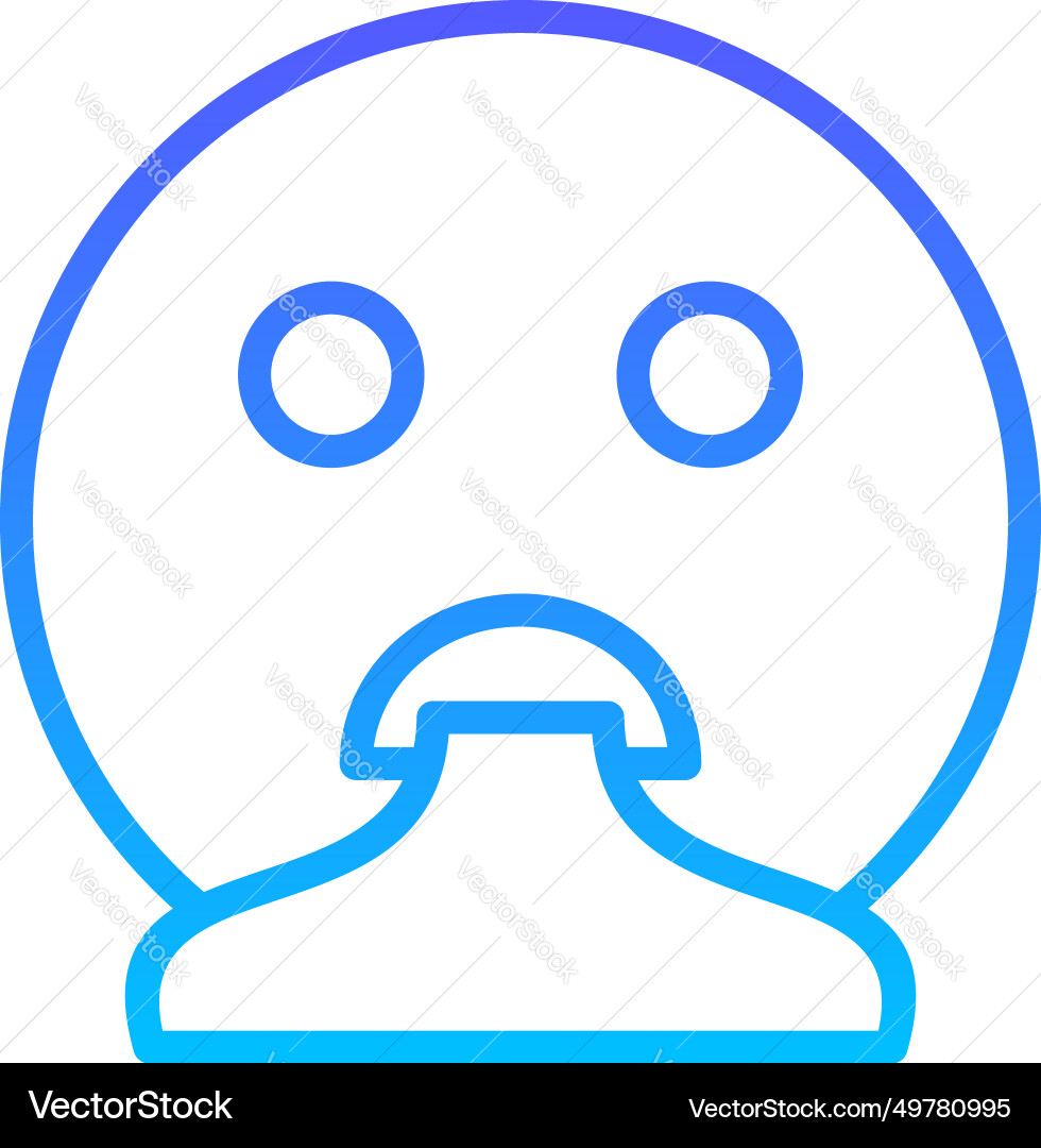 Puke line gradient icon pictogram symbol visual vector image