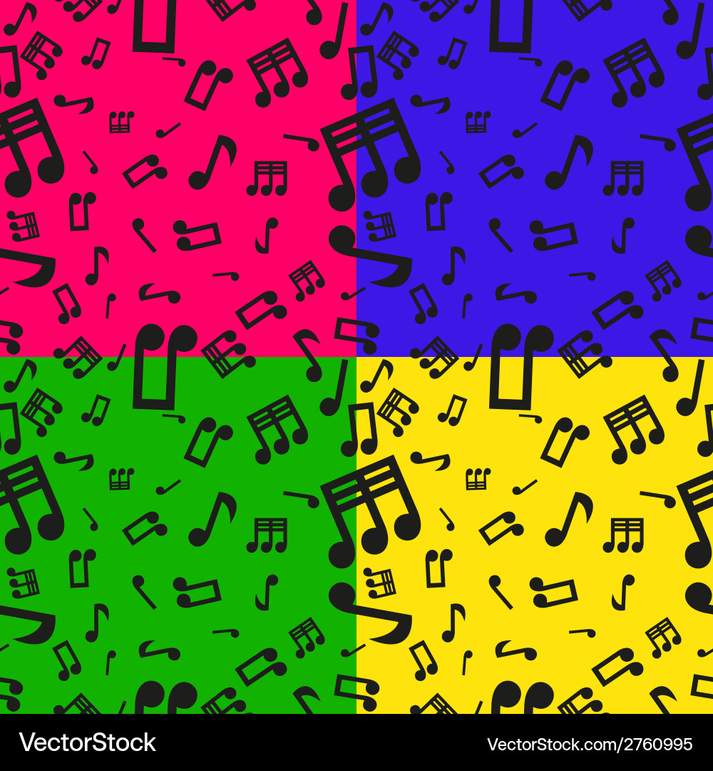 Seamless musical notes pattern Vector Image