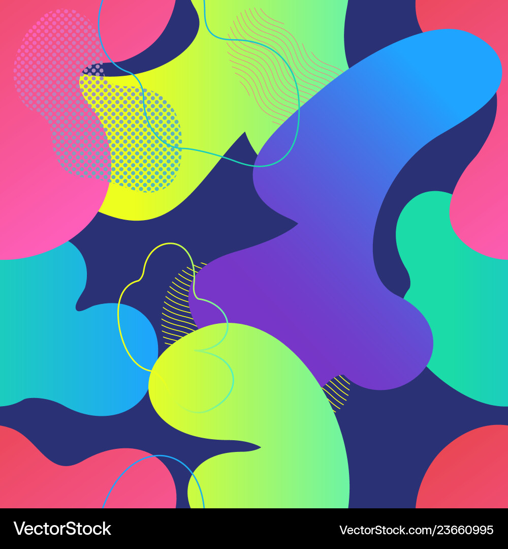 Seamless pattern with fluid gradient shapes Seamless pattern with fluid gradient shapes vector image