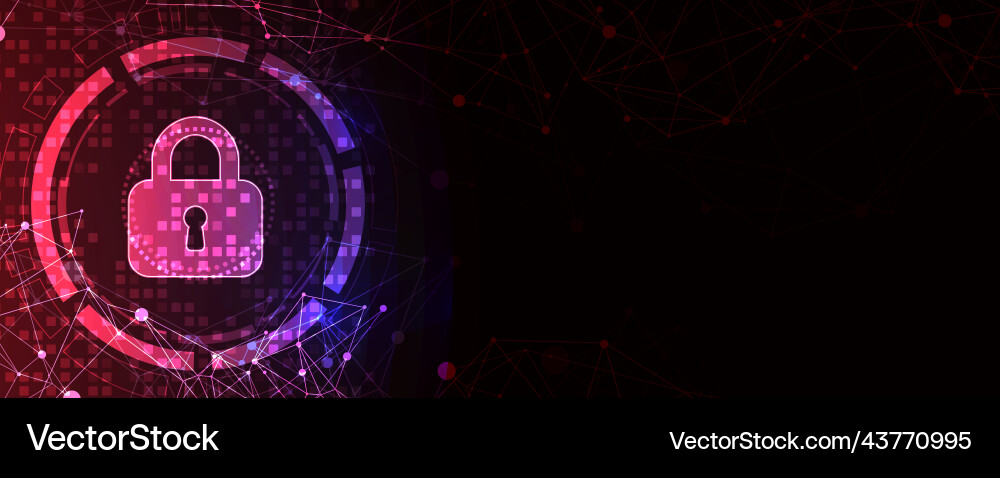 Secure digital space virtual confidential Vector Image