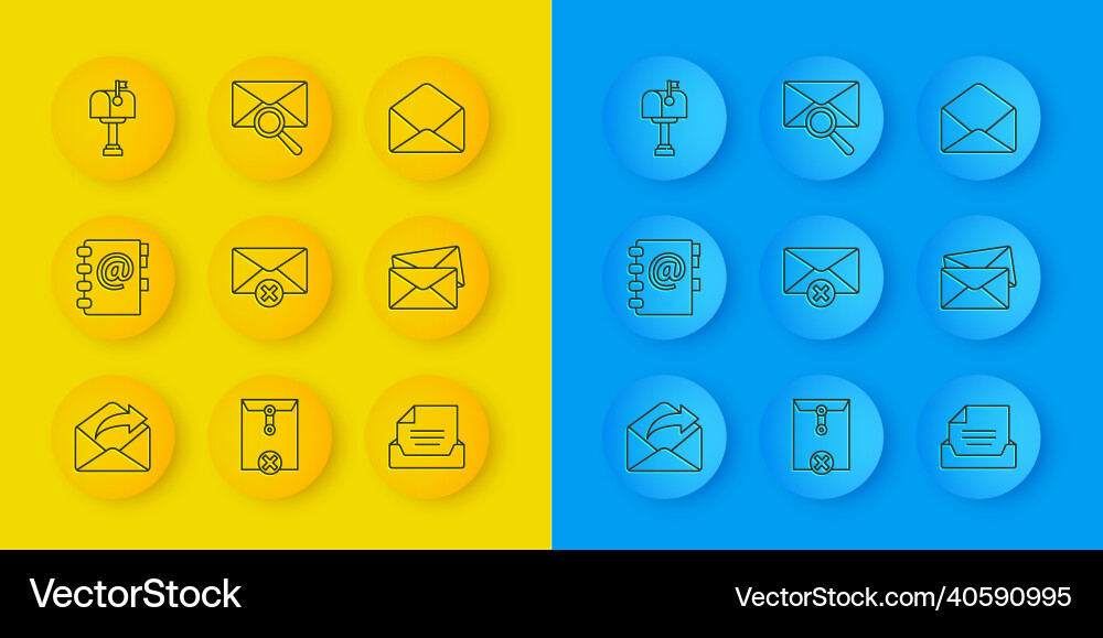 Set line outgoing mail address book delete Set line outgoing mail address book delete vector image