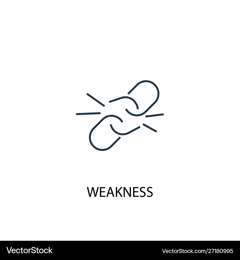 Weakness concept line icon simple element vector image