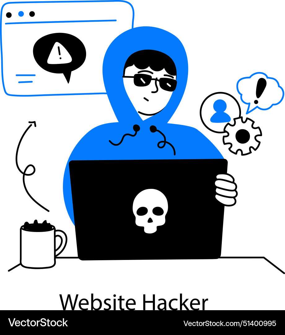 Website hacker Vector Image