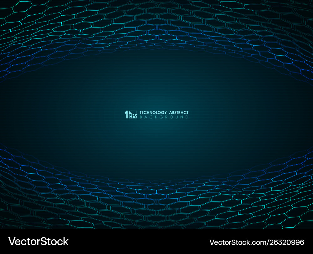 Abstract gradient blue hexagon pattern technology Abstract gradient blue hexagon pattern technology vector image