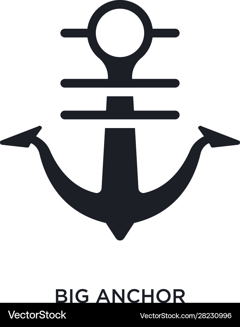 Big anchor isolated icon simple element from vector image