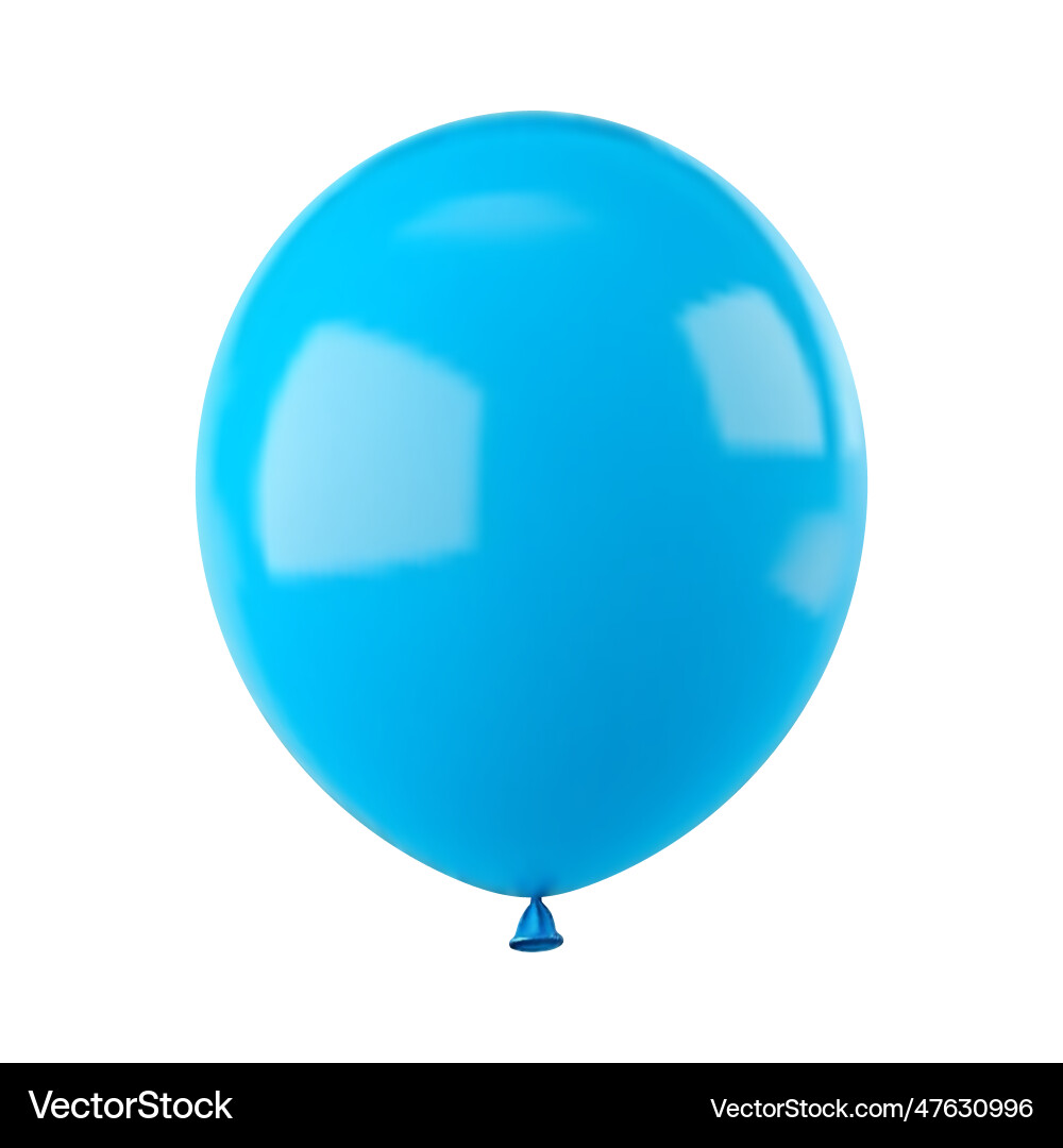Blue balloon on white background Blue balloon on white background vector image