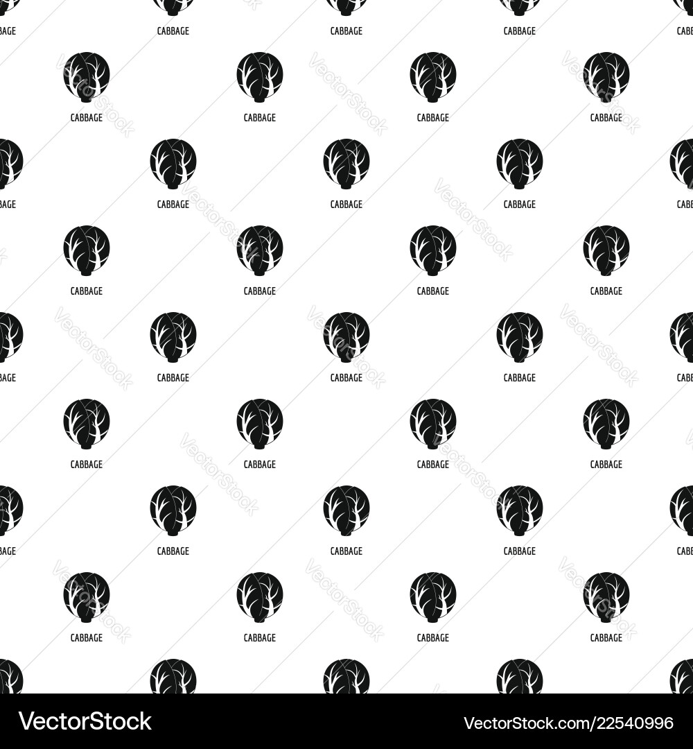 Cabbage pattern seamless Cabbage pattern seamless vector image