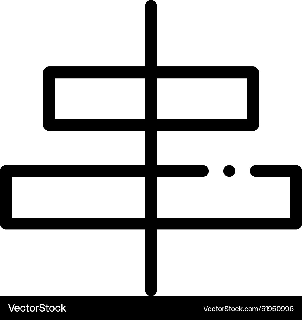 Center align icon thin linear style design vector image